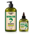 SFC Natural King Jamaican Black Castor Shampoo 33.8 oz + Pro-Growth Hair & Beard Oil 7.1 oz Set for Nourishing Hair Growth