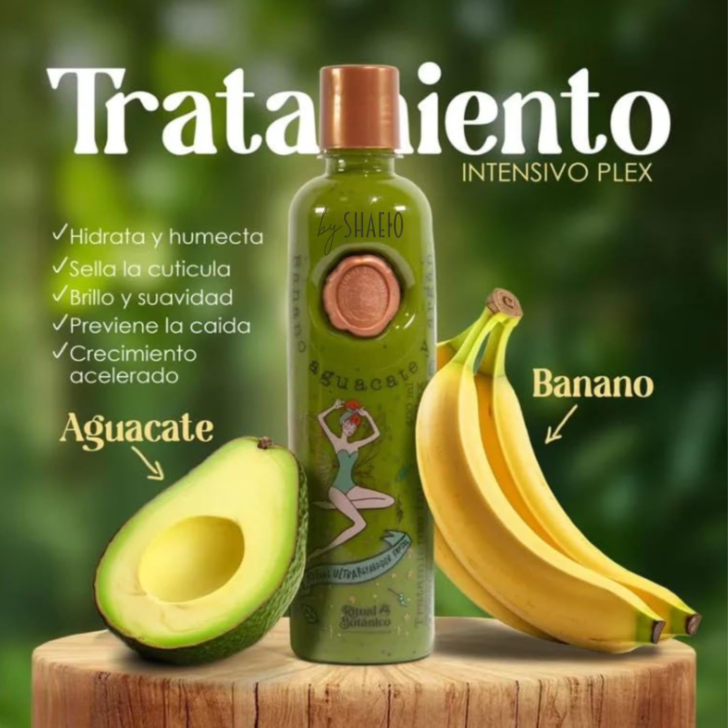 SHAEIO Ritual Botanico Kit2 Growth Accelerator & Ultra-Repair SOS Rosemary Shampoo + PLEX Intensive Treatment – 100% Colombian