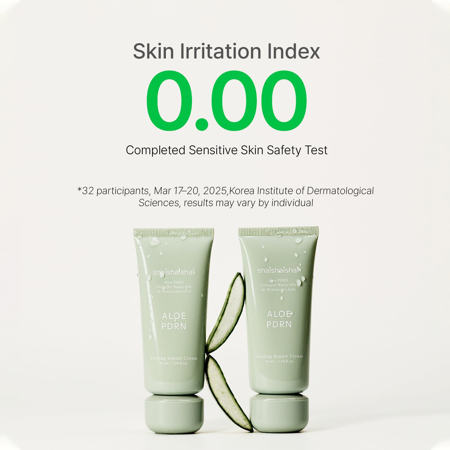 shaishaishai Aloe PDRN Cooling Repair Cream – Hydrating Soothing Face Moisturizer with Vegan Collagen & Hyaluronic Acid, Calms Heat-Stressed Skin, 50ml