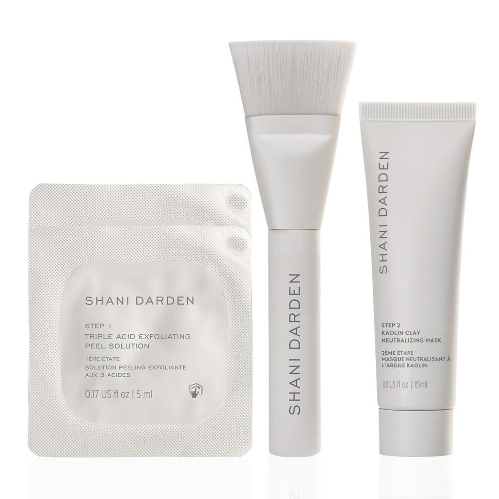 SHANI DARDEN Triple Acid Peel Kit Mini — 2-Step Exfoliating Peel + Kaolin Mask (0.5 fl oz)