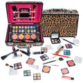 SHANY Carry All Makeup Train Case – Leopard Aluminum Organizer with Pro Set
