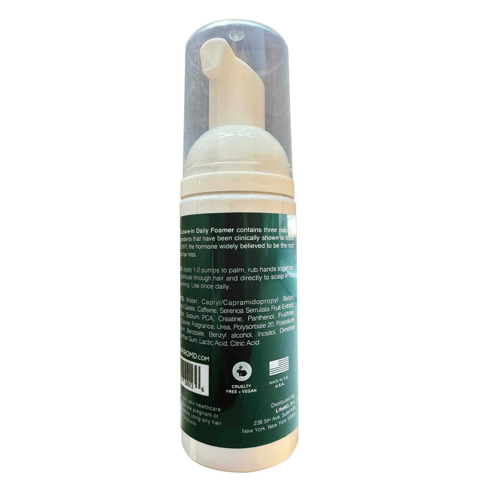 Shapiro MD Hair Growth Experts Leave-In Foam | Dermatologist-Developed DHT-Fighting Vegan Formula (2 Month Supply)