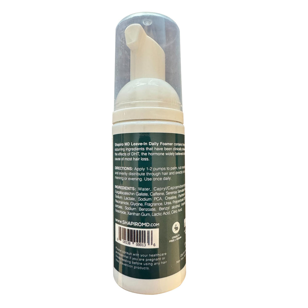 Shapiro MD Hair Growth Experts Leave-In Foam | Dermatologist-Developed DHT-Fighting Vegan Formula (2 Month Supply)