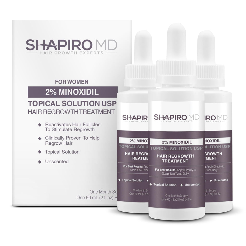 Shapiro MD Minoxidil 2% for Women – Hair Growth Serum by Shapiro MD Hair Growth Experts