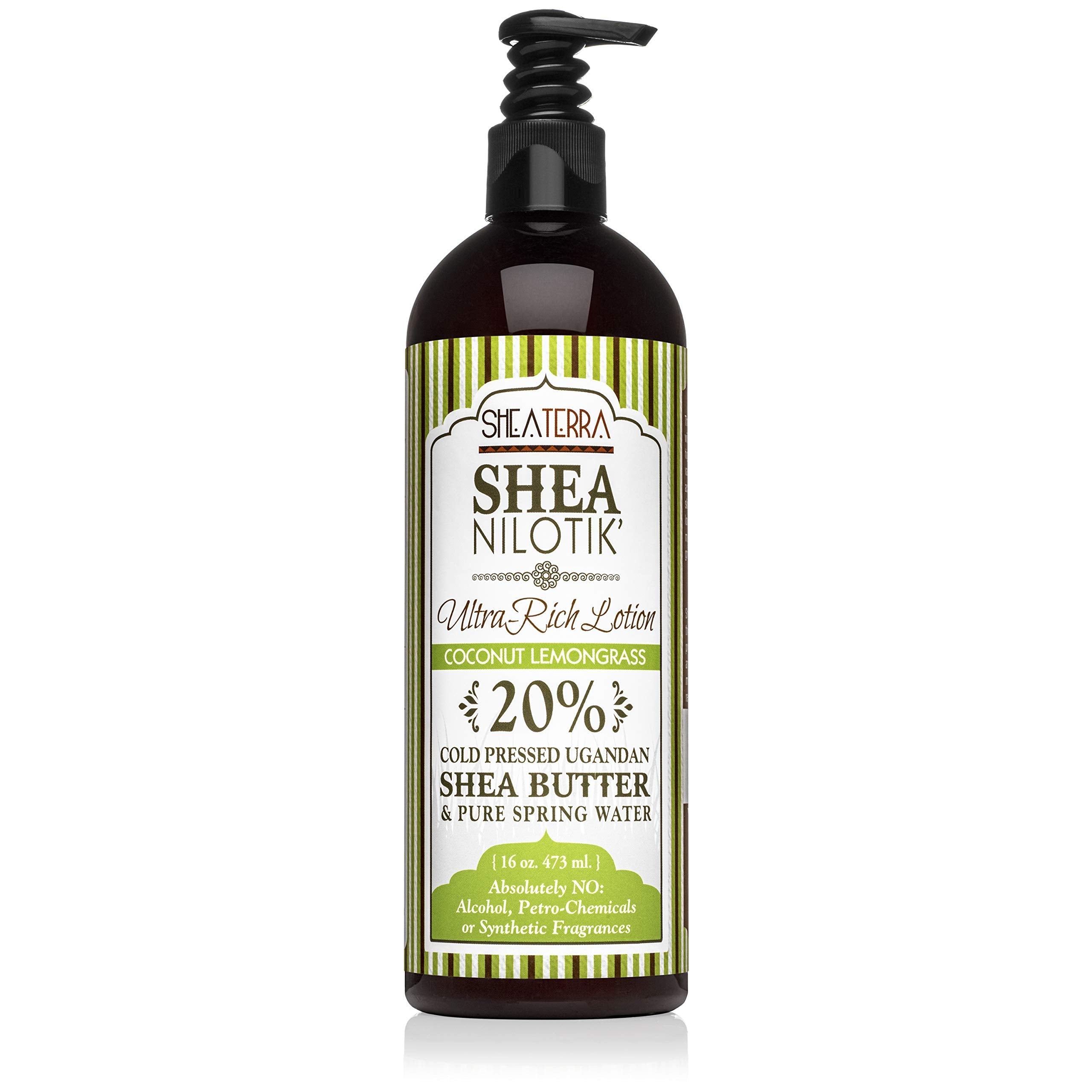Nilotik’ Shea Butter Ultra-Rich Lotion – Coconut Lemongrass, Shea Terra Organics, 16 oz