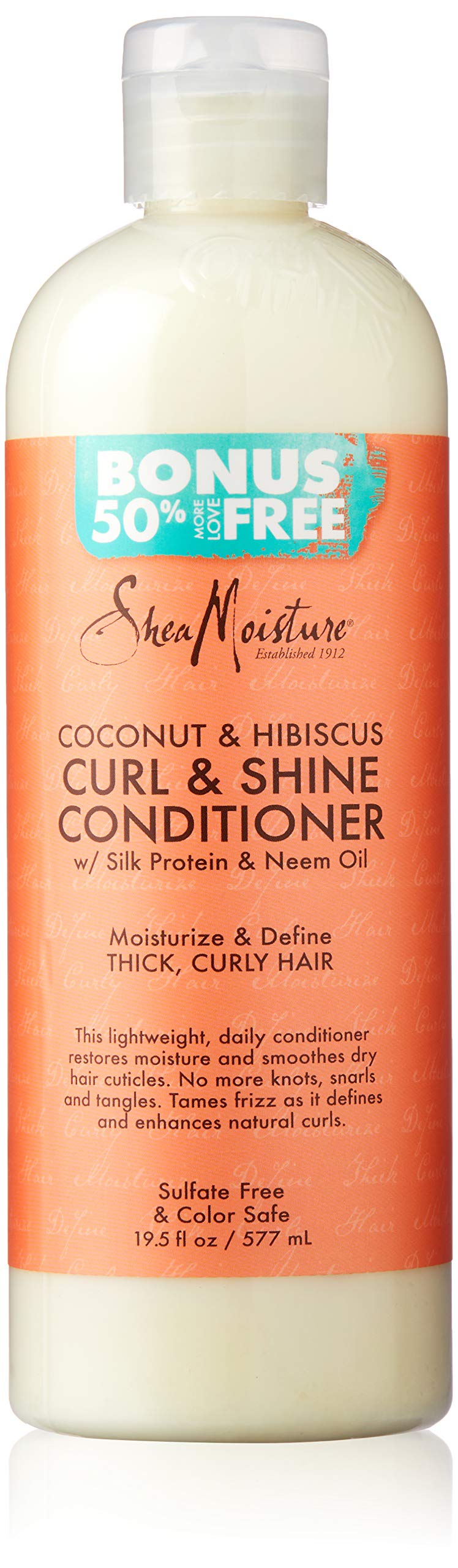 SheaMoisture Coconut & Hibiscus Curl & Shine Conditioner – 19.5 Fl Oz