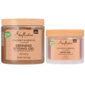 SheaMoisture Hair Styling Gel with Coconut & Hibiscus for Thick Curly Hair (15 oz) + Flaxseed Edge Control (3.5 oz) – Paraben-Free