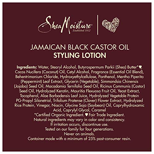 SheaMoisture Strengthen & Restore Styling Lotion for Damaged Natural Hair – Silicone Free, 8 oz
