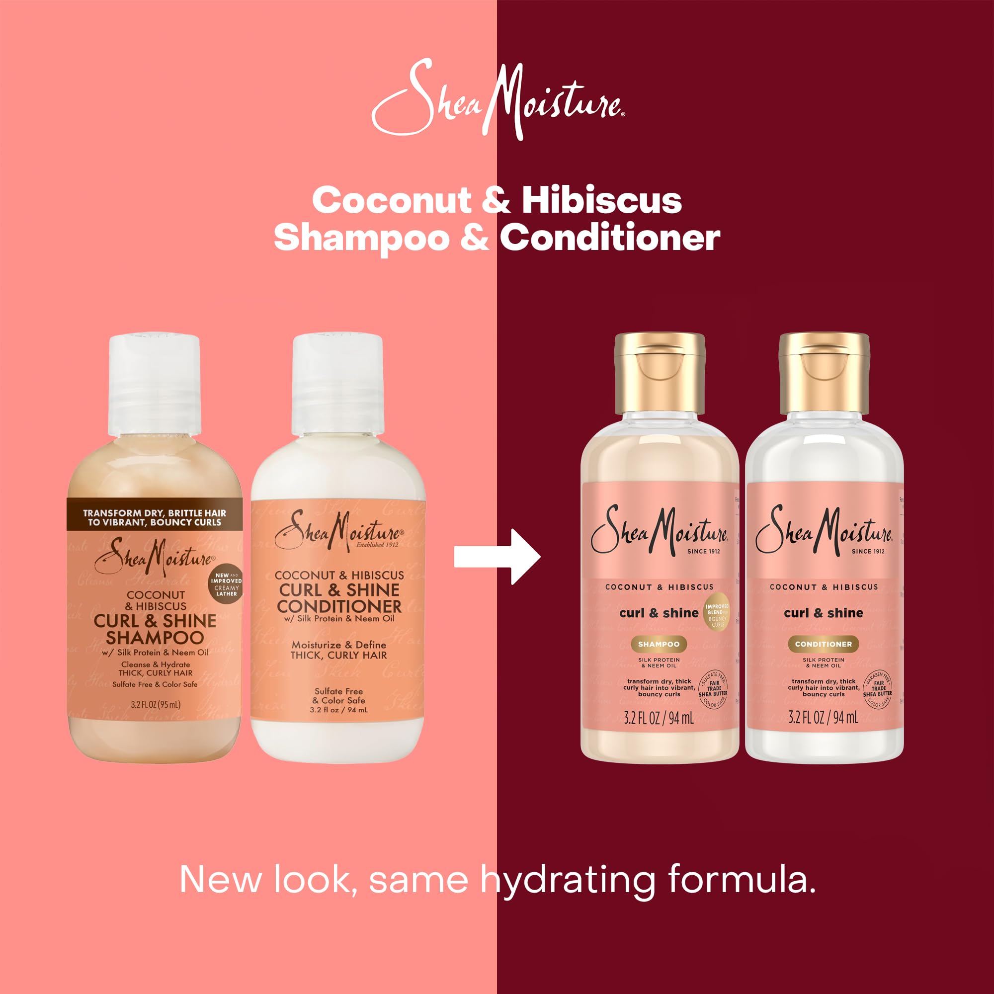 SheaMoisture Travel Shampoo and Conditioner – Curl & Shine (12 Sets, 24 Bottles)