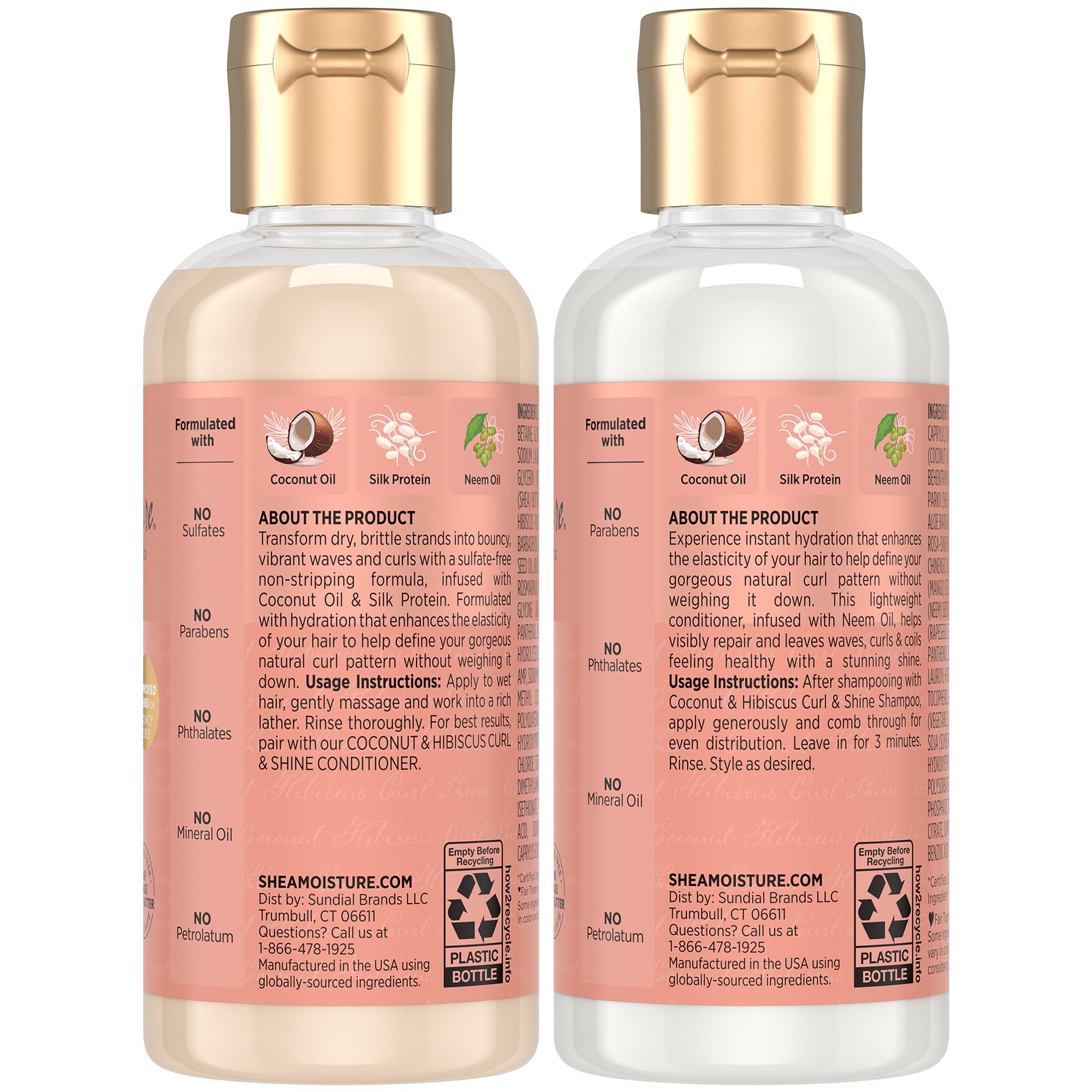 SheaMoisture Travel Shampoo and Conditioner – Curl & Shine (12 Sets, 24 Bottles)