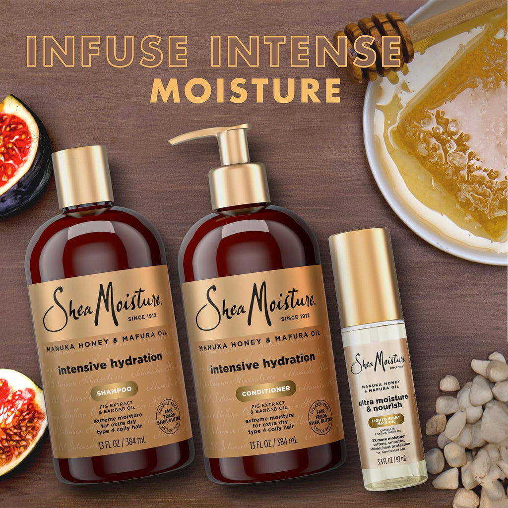SheaMoisture Manuka Honey and Mafura Oil Hair Care Trio for Coily Hair