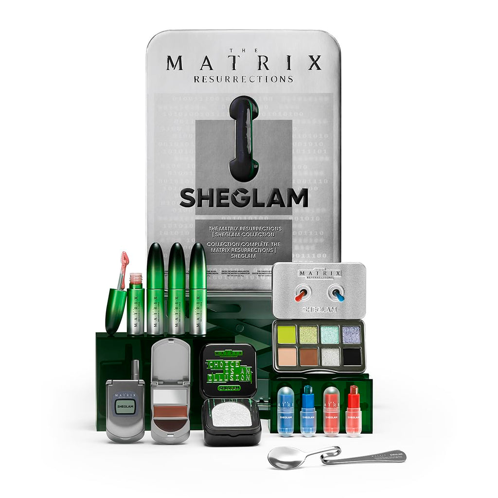 SHEGLAM Matrix Collection Set – All-in-One Makeup Kit with Eyeshadow Palette, Lip Balm, Highlighter, Lip Gloss & Blush