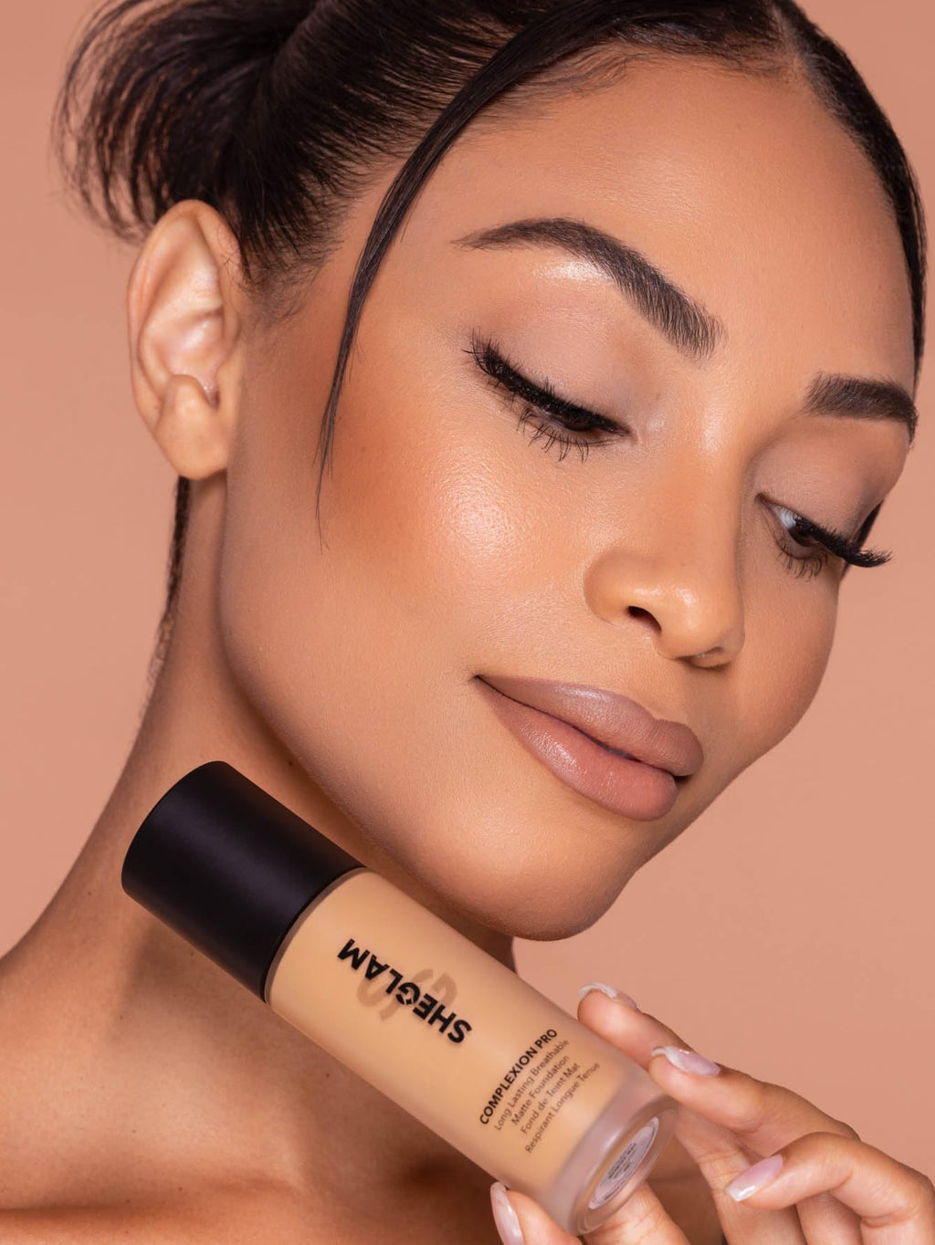 SHEGLAM Full Coverage Foundation – Complexion Pro Long-Lasting Waterproof Matte Foundation in Golden