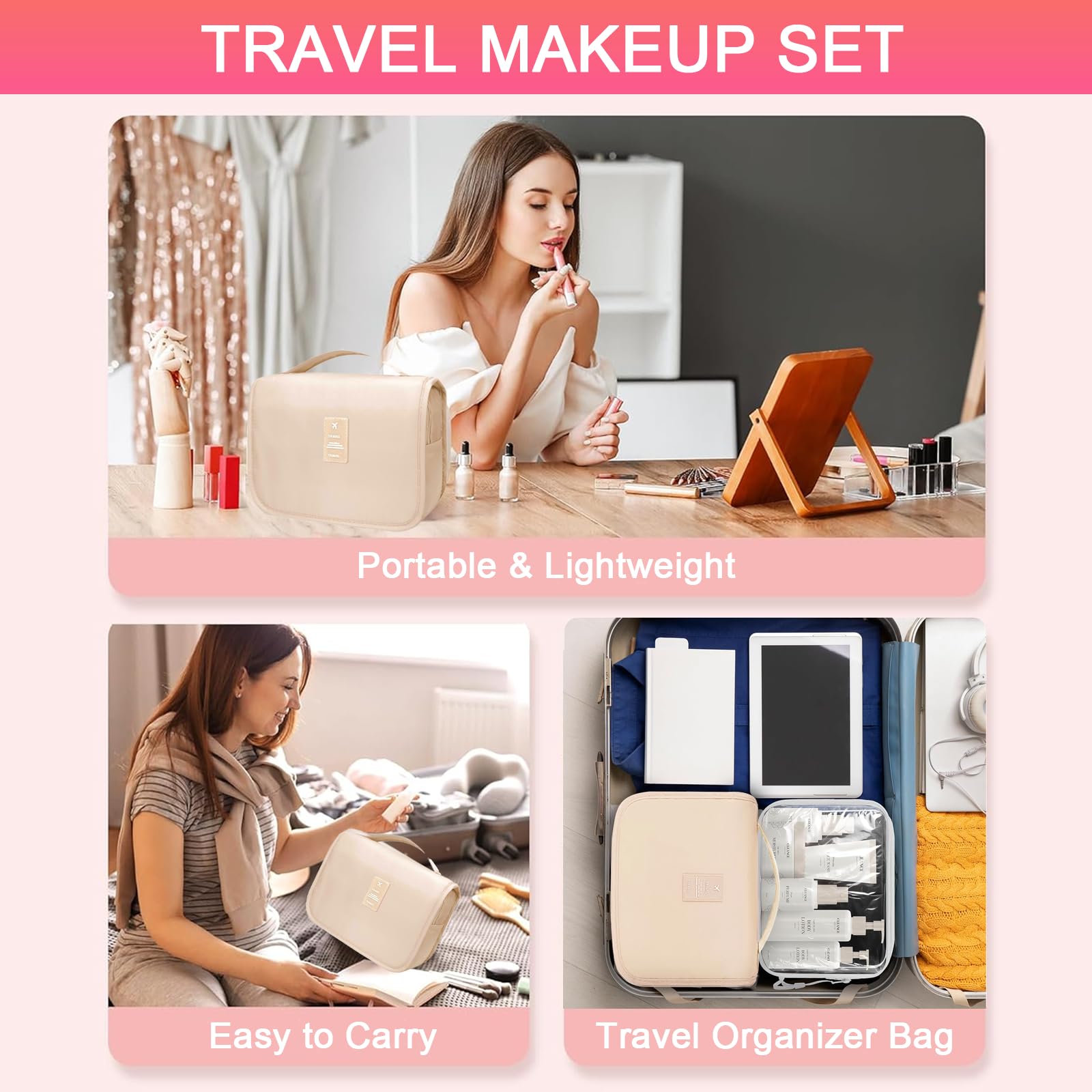 SHELAKIN All-in-One Makeup Kit for Women – Complete 40-Color Eyeshadow, Concealer, Foundations, Lip & More | Travel-Ready
