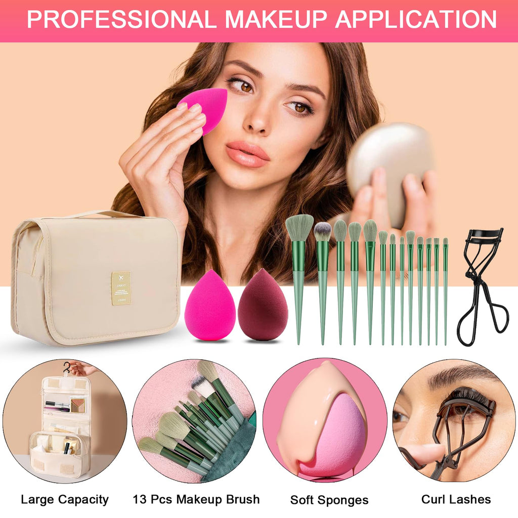 SHELAKIN All-in-One Makeup Kit for Women – Complete 40-Color Eyeshadow, Concealer, Foundations, Lip & More | Travel-Ready