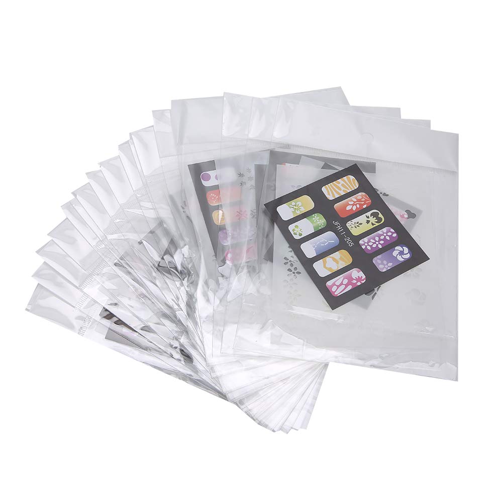 shenruifa 20Pcs Reusable Nail Art Stencils Kit – DIY Manicure Templates for Nail Design, French Tips & Gel Polish