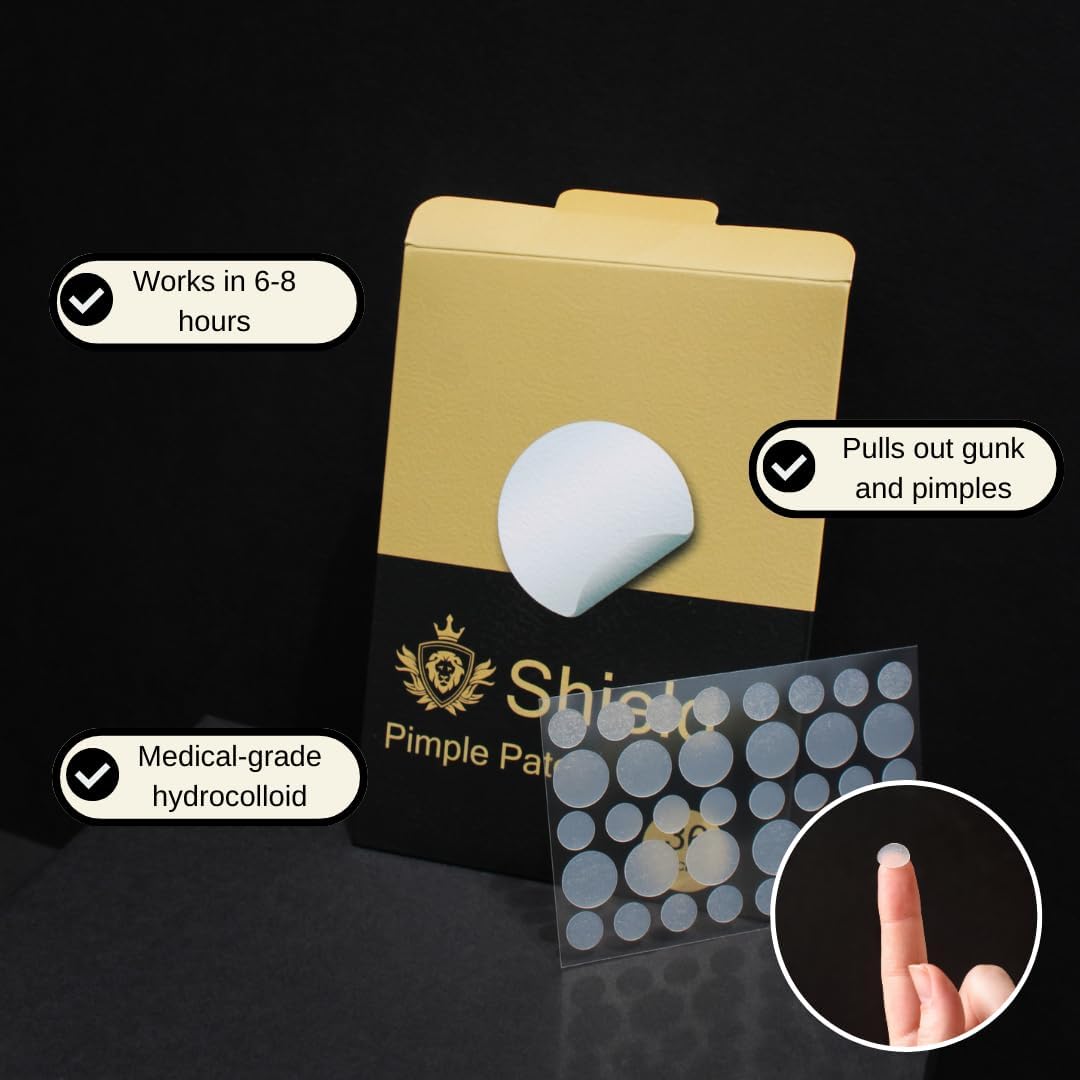 Shield Acne System for Men and Boys — Face Wash, Moisturizer & Pimple Patches (1 Month)