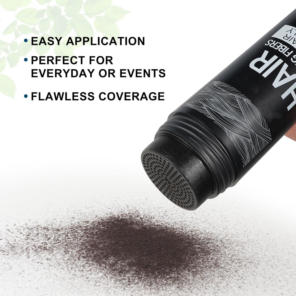 SHIFAKOU Hair Building Fibers with Spray Applicator – Natural, Undetectable Thickening (Black, 27.5g)