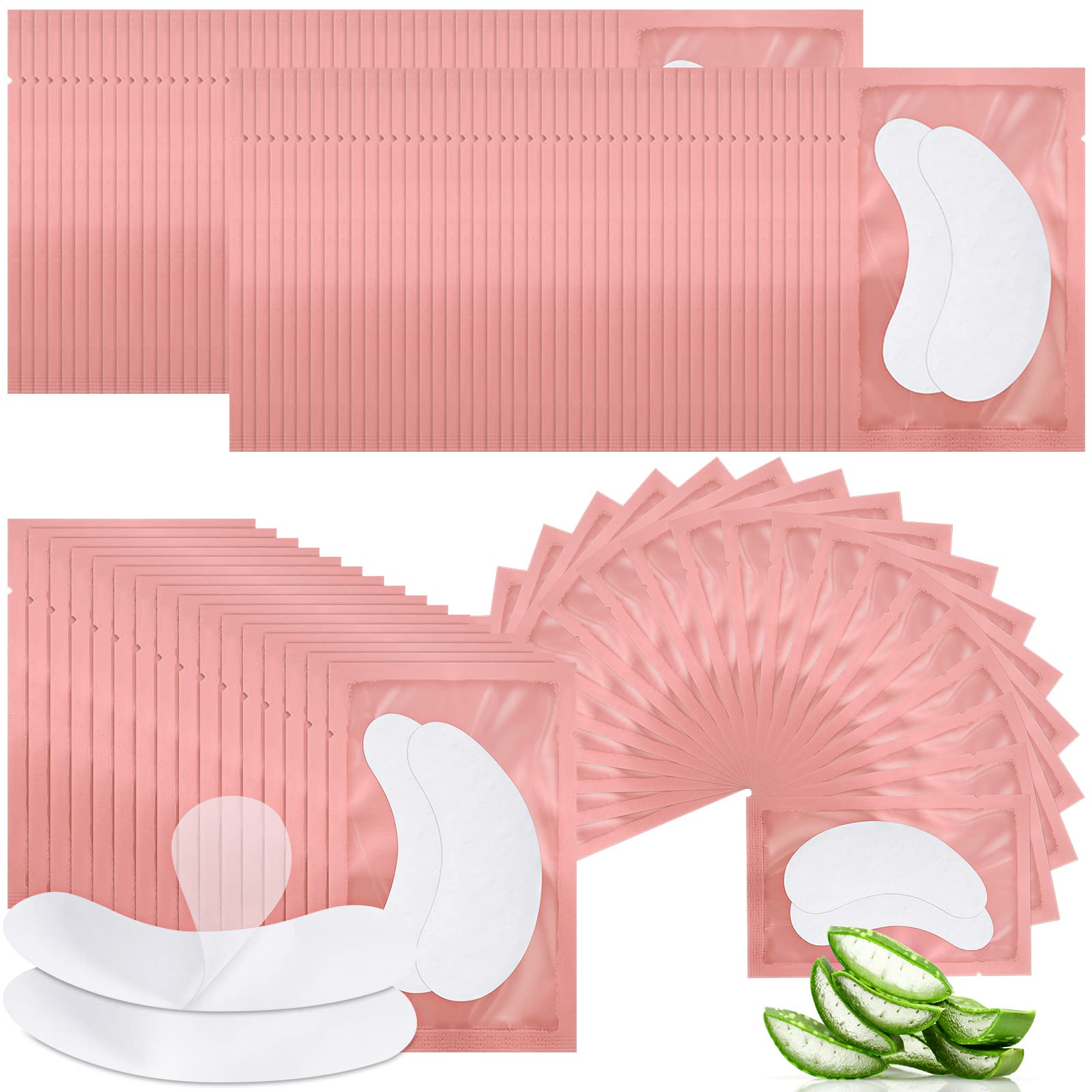 Shihanee 200 Pairs Under Eye Gel Pads – Natural Eyelash Extension Patches Kit (Bulk Beauty Tools)