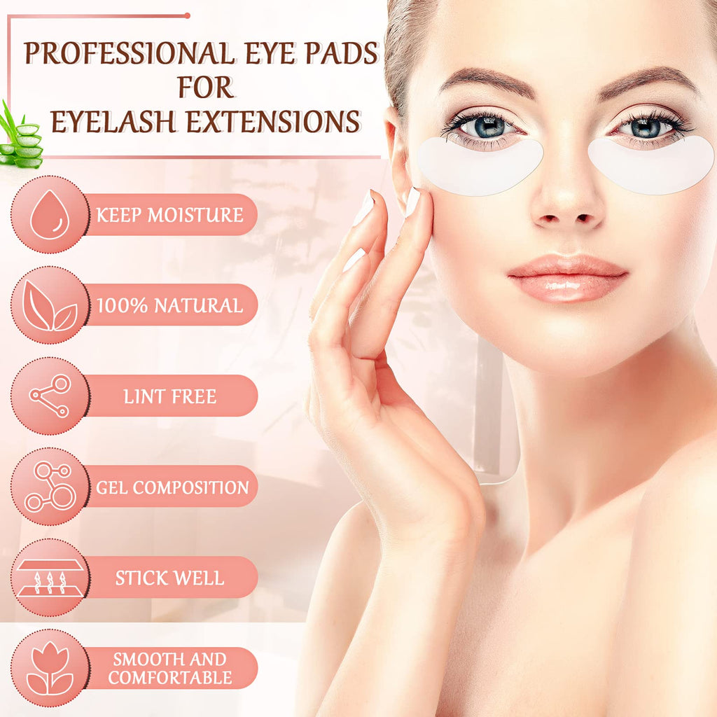 Shihanee 200 Pairs Under Eye Gel Pads – Natural Eyelash Extension Patches Kit (Bulk Beauty Tools)