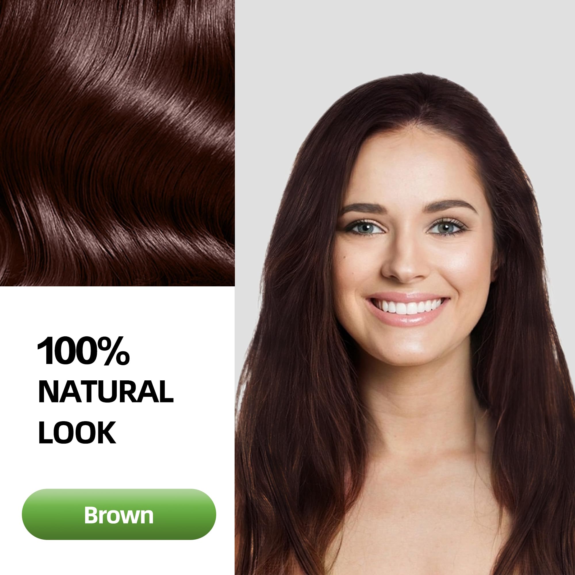 SHIHUANUO Hair Dye Shampoo 3-in-1 for Gray Hair Coverage – Herbal Natural Brown