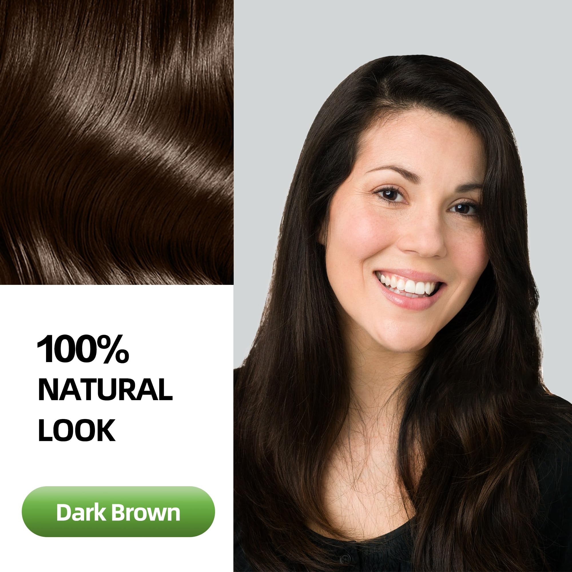 SHIHUANUO Hair Dye Shampoo 3 in 1 – Ammonia-Free Dark Brown, Herbal Formula | 520ml