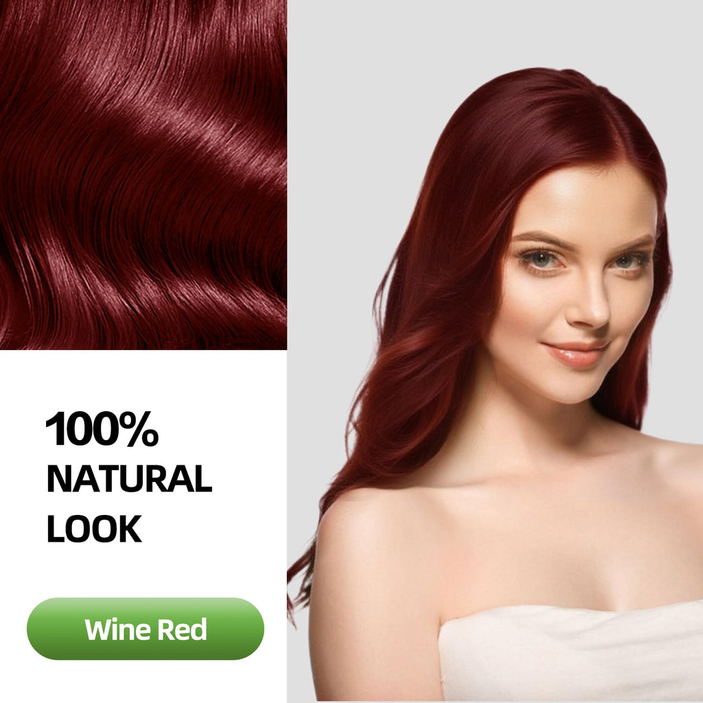 SHIHUANUO Hair Dye Shampoo 3-in-1 for Gray Hair – Ammonia-Free, Herbal, Wine Red