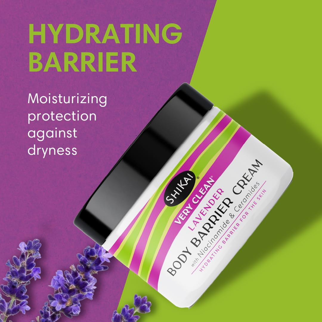 ShiKai Very Clean Moisturizing Body Barrier Cream (Lavender) – Niacinamide, Ceramides & Shea Butter | 4.5 oz