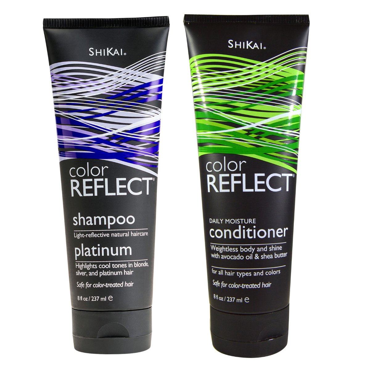 ShiKai Color Reflect Platinum Shampoo + Daily Moisture Conditioner Bundle – 8 oz Each