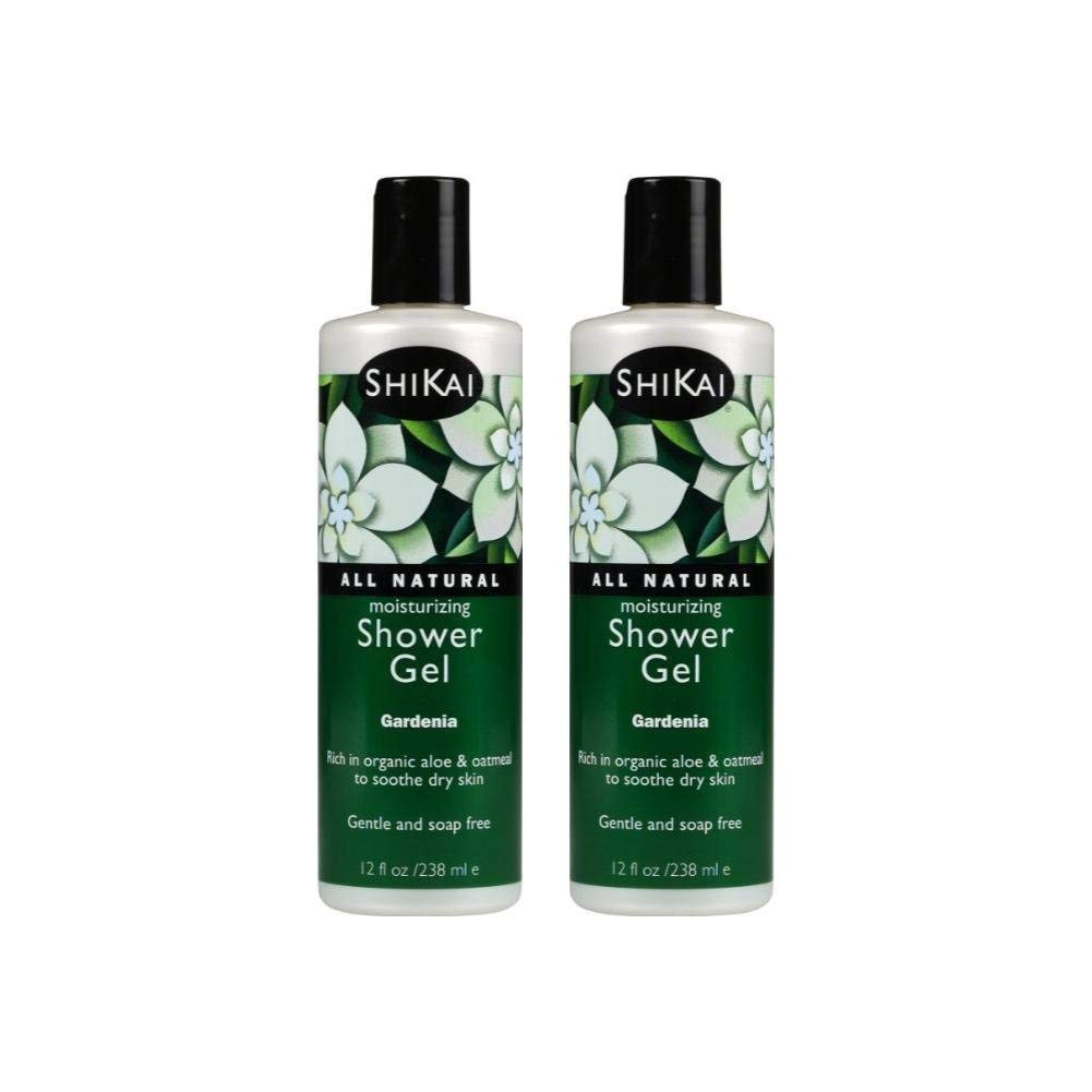 ShiKai Daily Moisturizing Shower Gel Gardenia 12oz Pack of 2 – Aloe Vera & Oatmeal