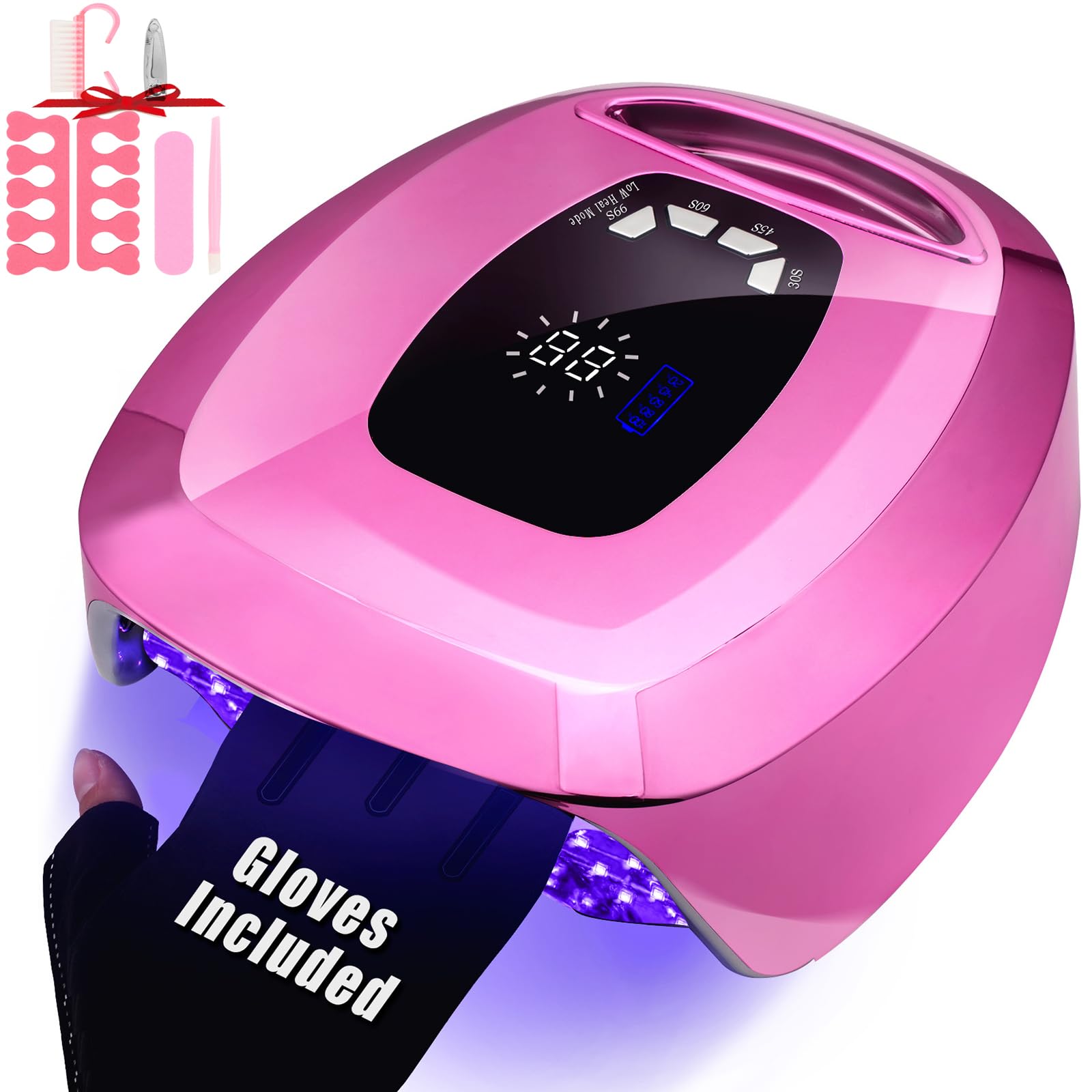 ShineCai UV LED Nail Lamp Dryer 108W – Cordless, Fast Gel Curing, 4 Timer