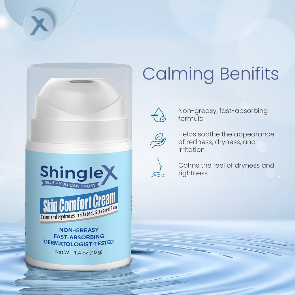 ShingleX Moisturizing Skin Cream – Fragrance-Free, Fast-Absorbing Moisturizer for Dry & Sensitive Skin | 1.4 oz