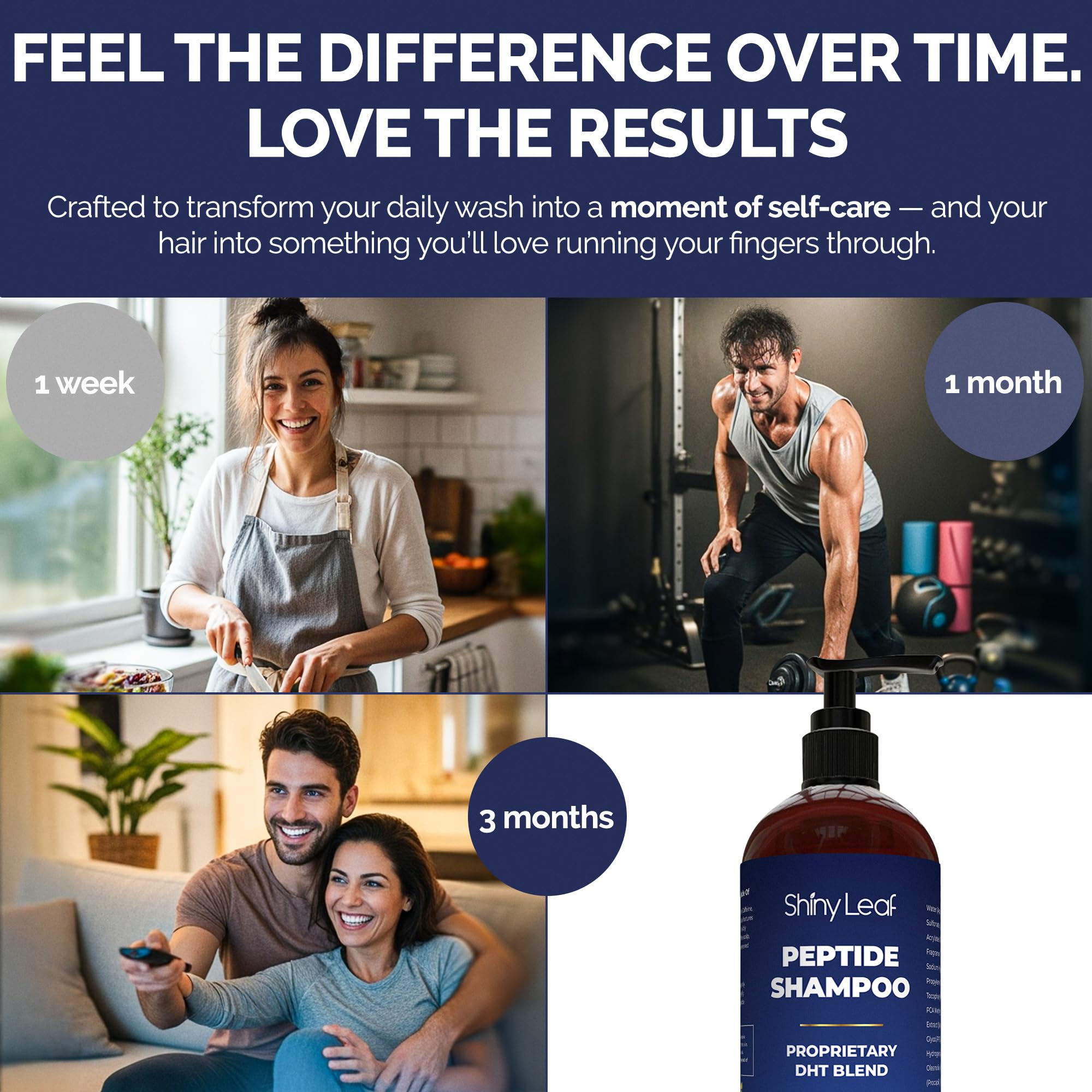 Shiny Leaf Hair Growth Bundle (2 Pack) – DHT Blocker & Peptide Shampoo Set