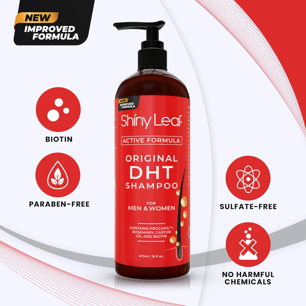Shiny Leaf DHT Blocking Shampoo for Hair Growth – 2 Pack | Natural Formula for Thinning Hair