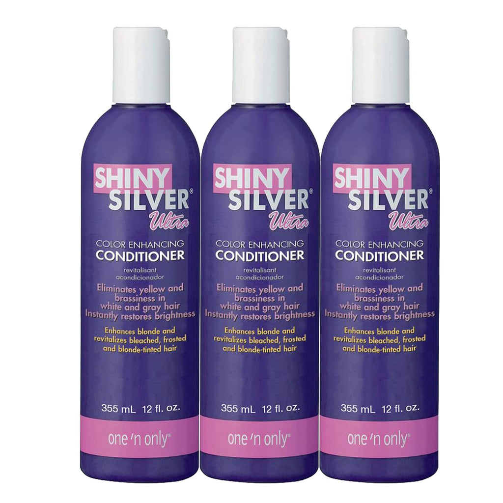 Shiny Silver Conditioner Ultra Color Enhancing 12 oz – 3 Pack | Color-Treated Hair Care