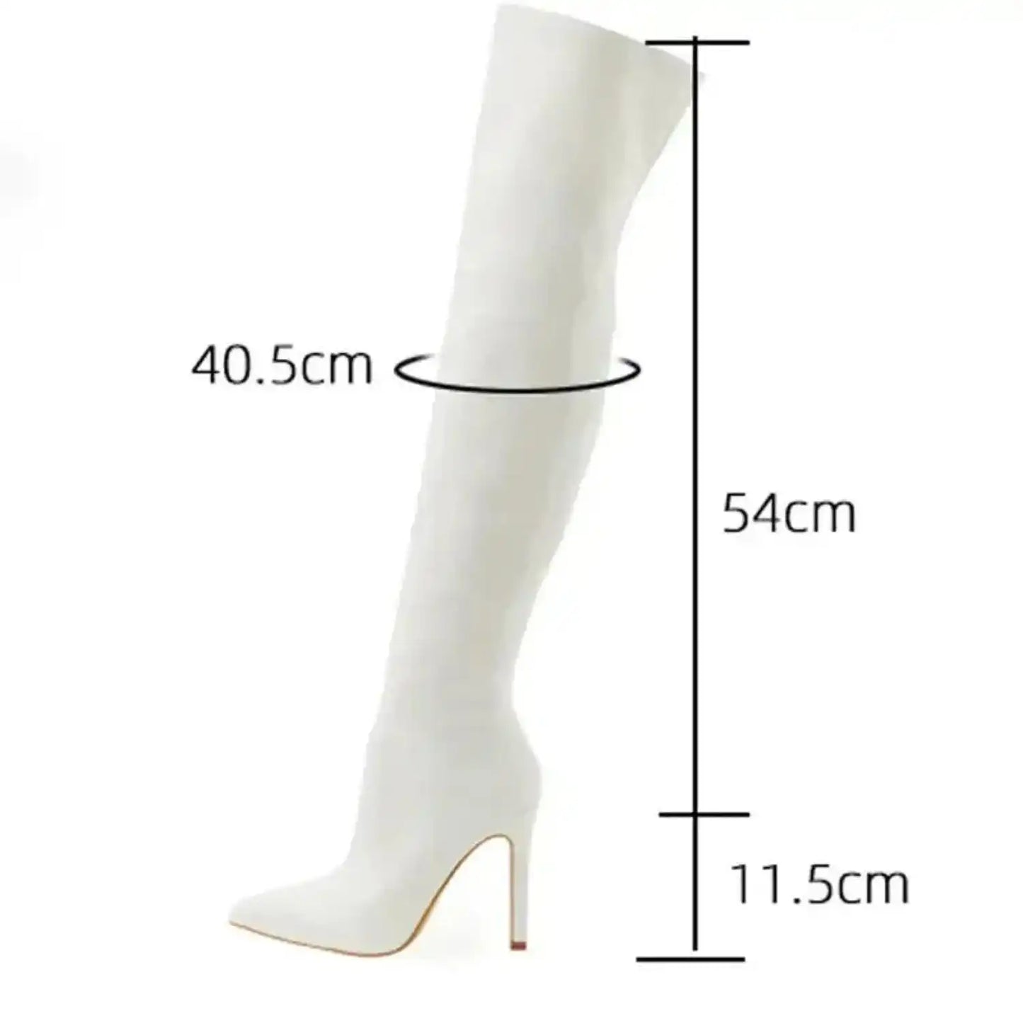 Shiny Stiletto High Heels Over-the-Knee Boots