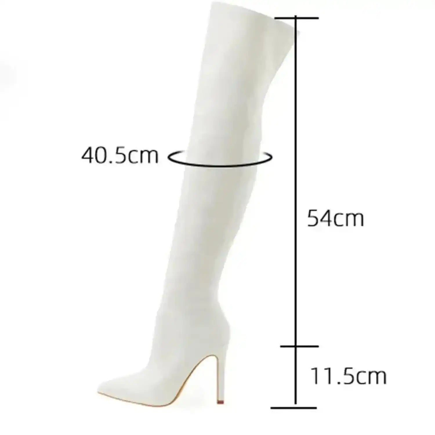 Shiny Stiletto High Heels Over-the-Knee Boots