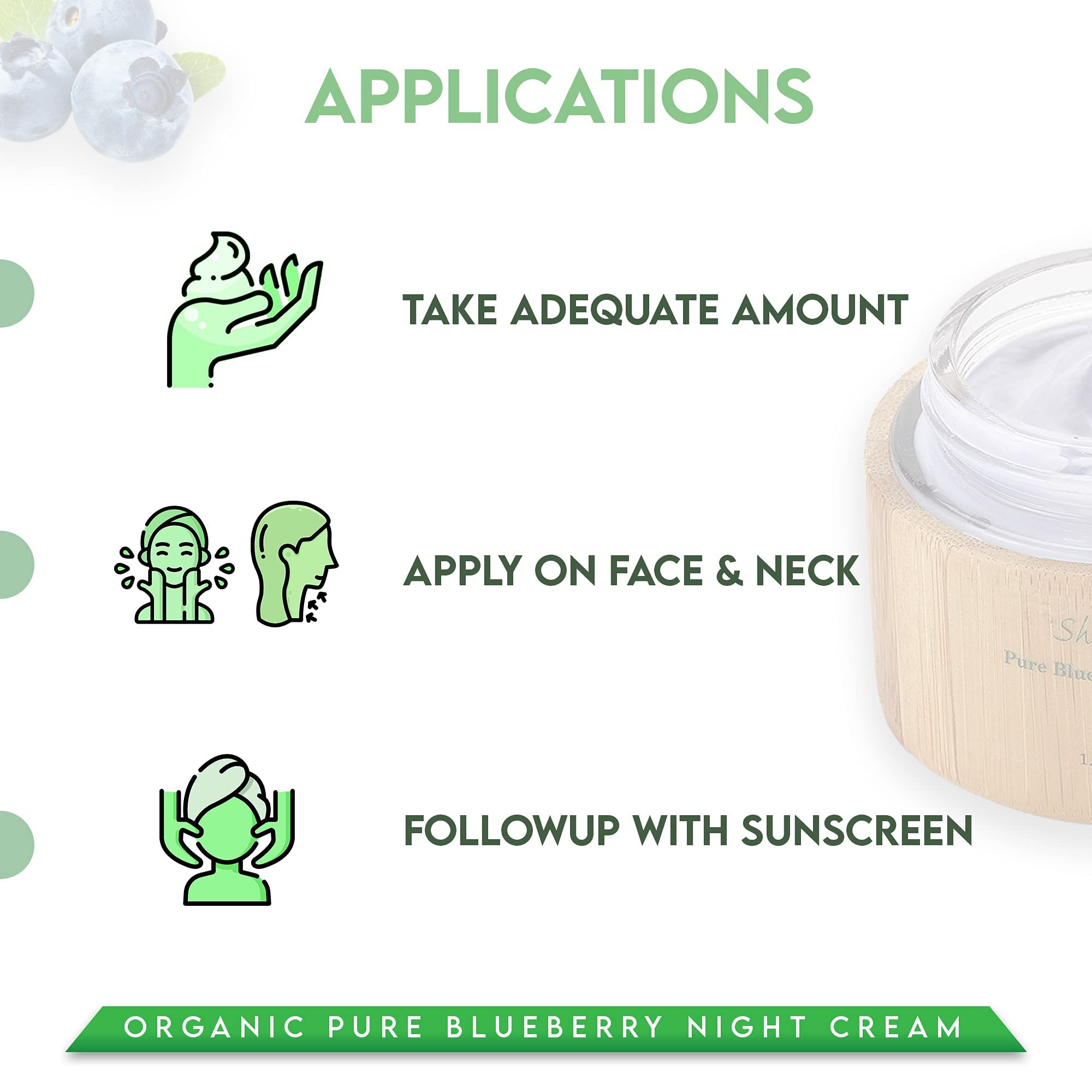 Shira Shir Organic Blueberry Night Cream – Hydrating Anti-Aging Night Moisturizer (15ml)