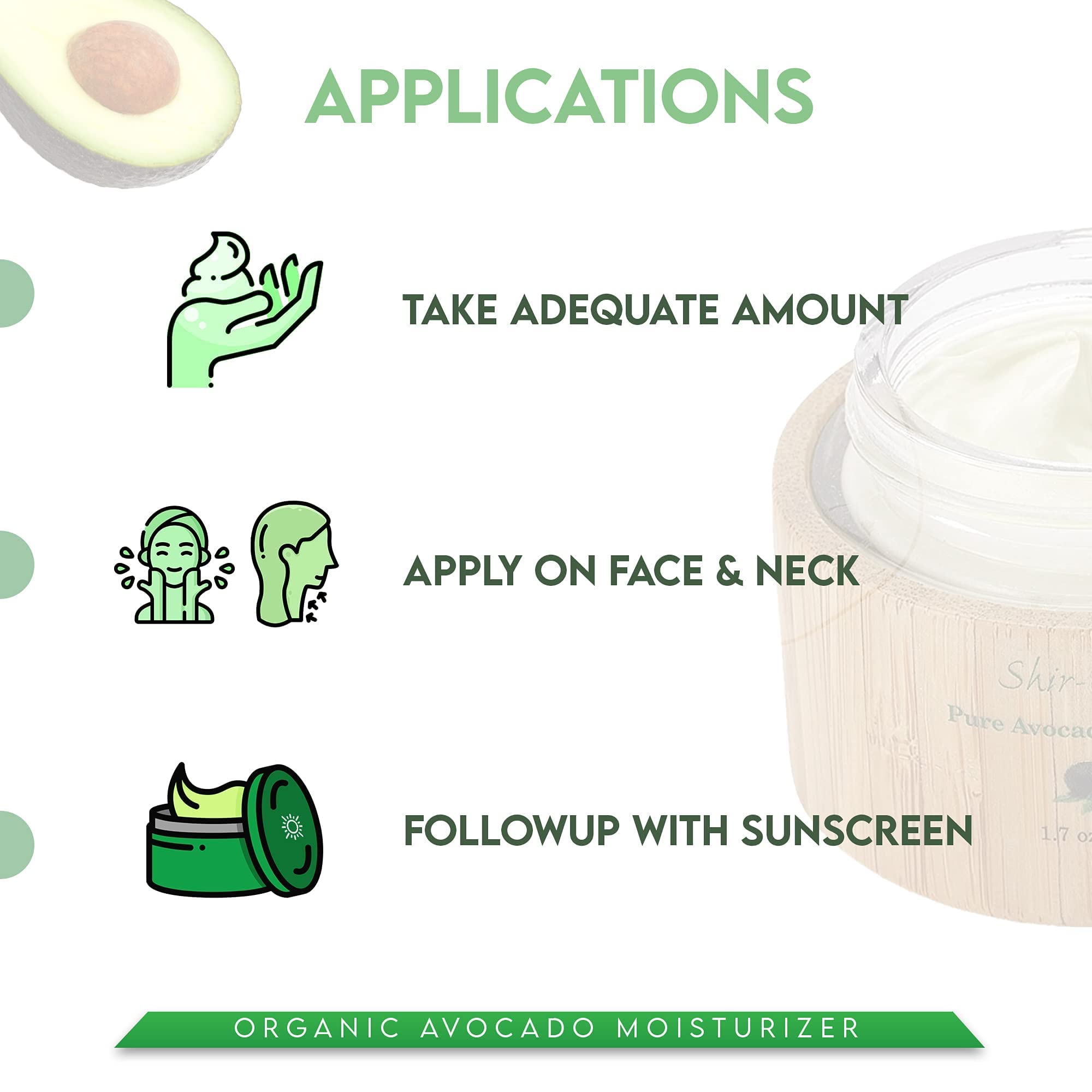 Shira Shir Organic Avocado Moisturizer for Dry Mature Skin – 24-Hour Hydration (15ml)