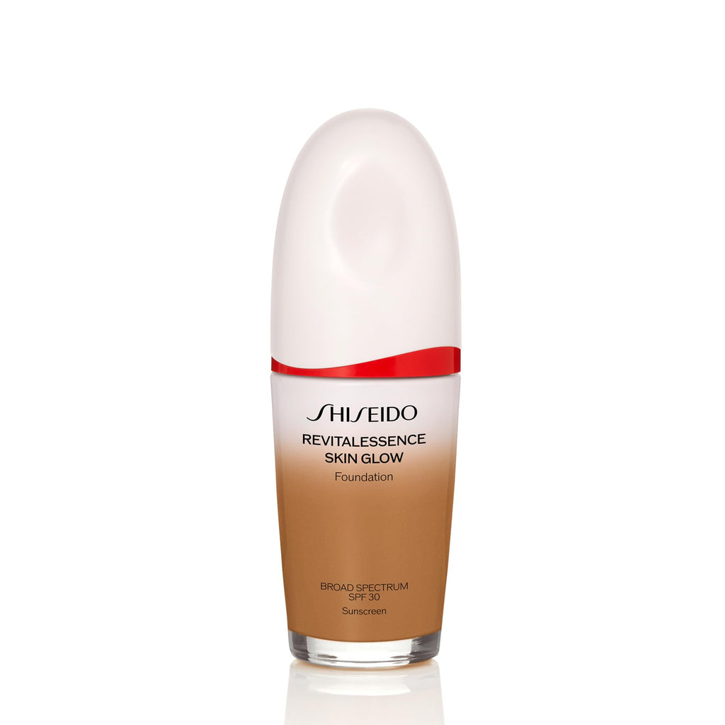 Shiseido RevitalEssence Skin Glow Foundation SPF 30 420 Bronze – Buildable Medium Coverage, 24-Hour Hydration, 12-Hour Wear