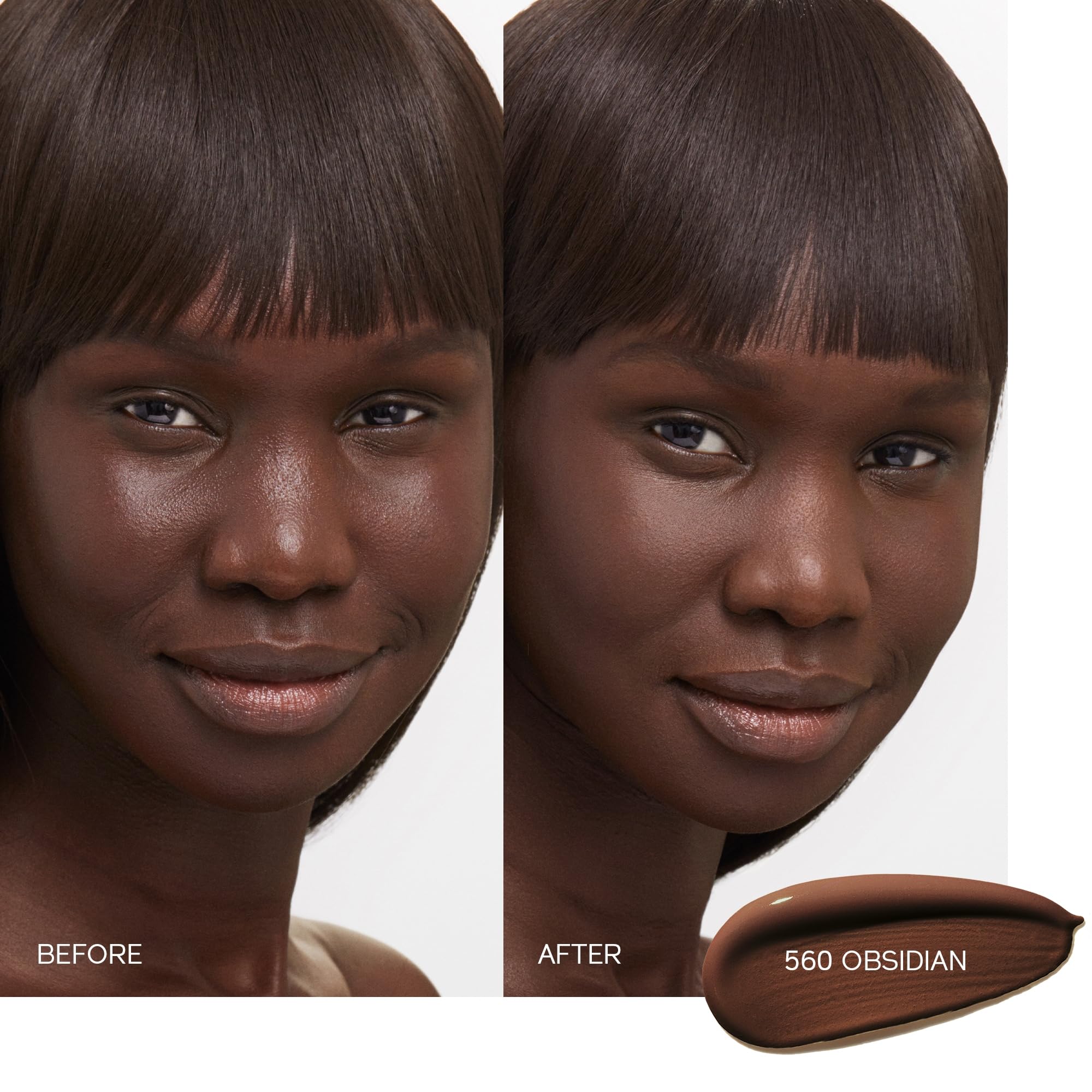 Shiseido Synchro Skin Foundation SPF 30 Obsidian 560 – Buildable Medium-to-Full Coverage, 24H Semi-Matte Finish