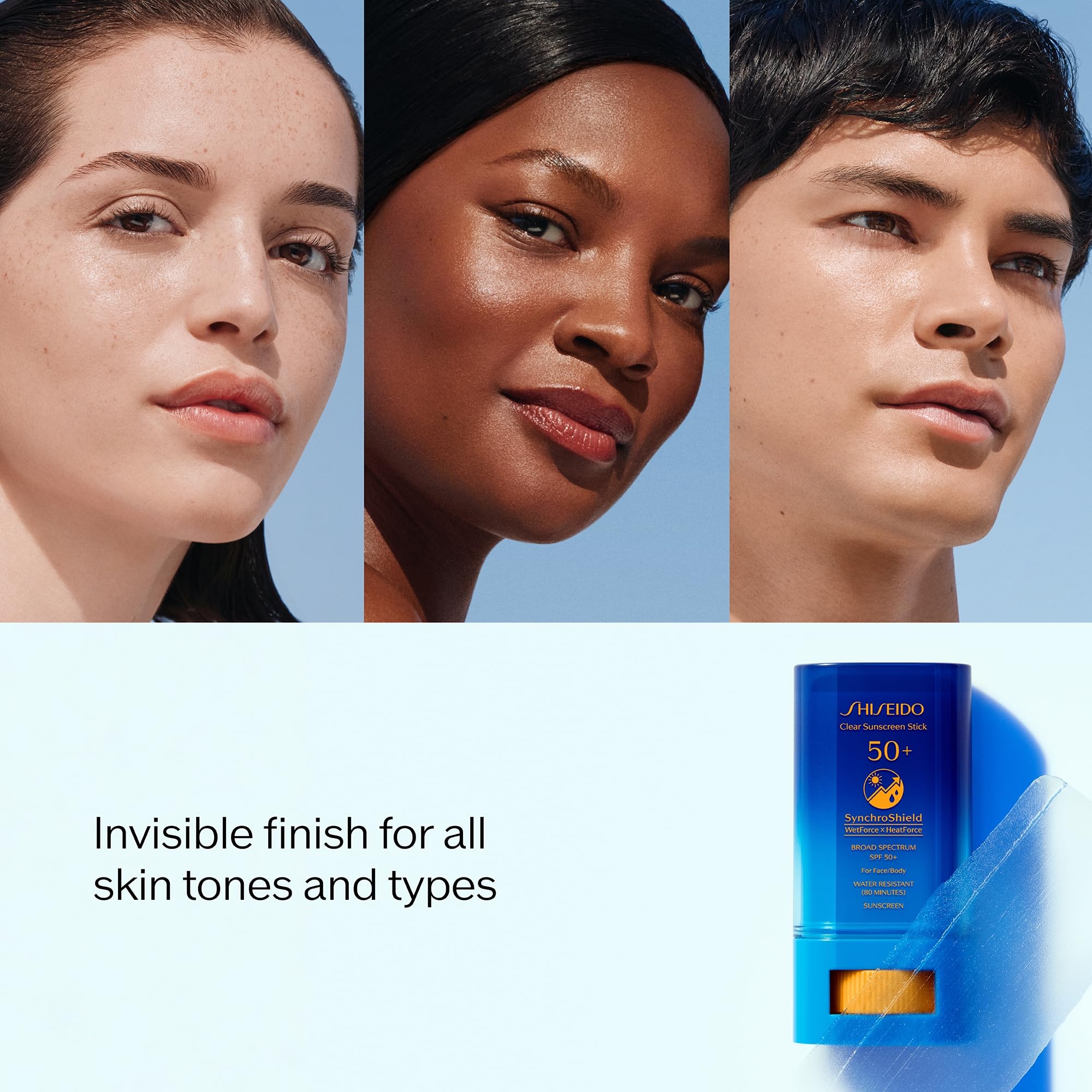 Shiseido Clear Sunscreen Stick SPF 50+ – Invisible, Makeup-Friendly UV Protection