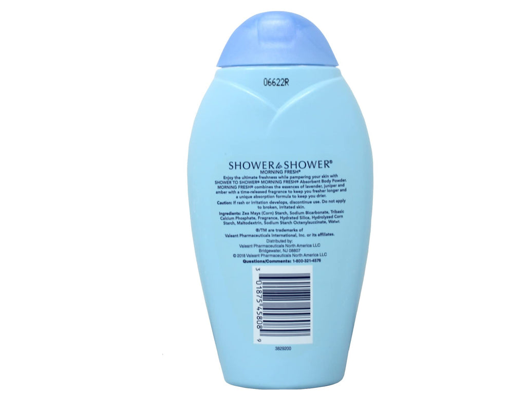 Shower To Shower Morning Fresh Body Powder, 8 Oz (3 Pack) – Absorbent with Time-Release Fragrance