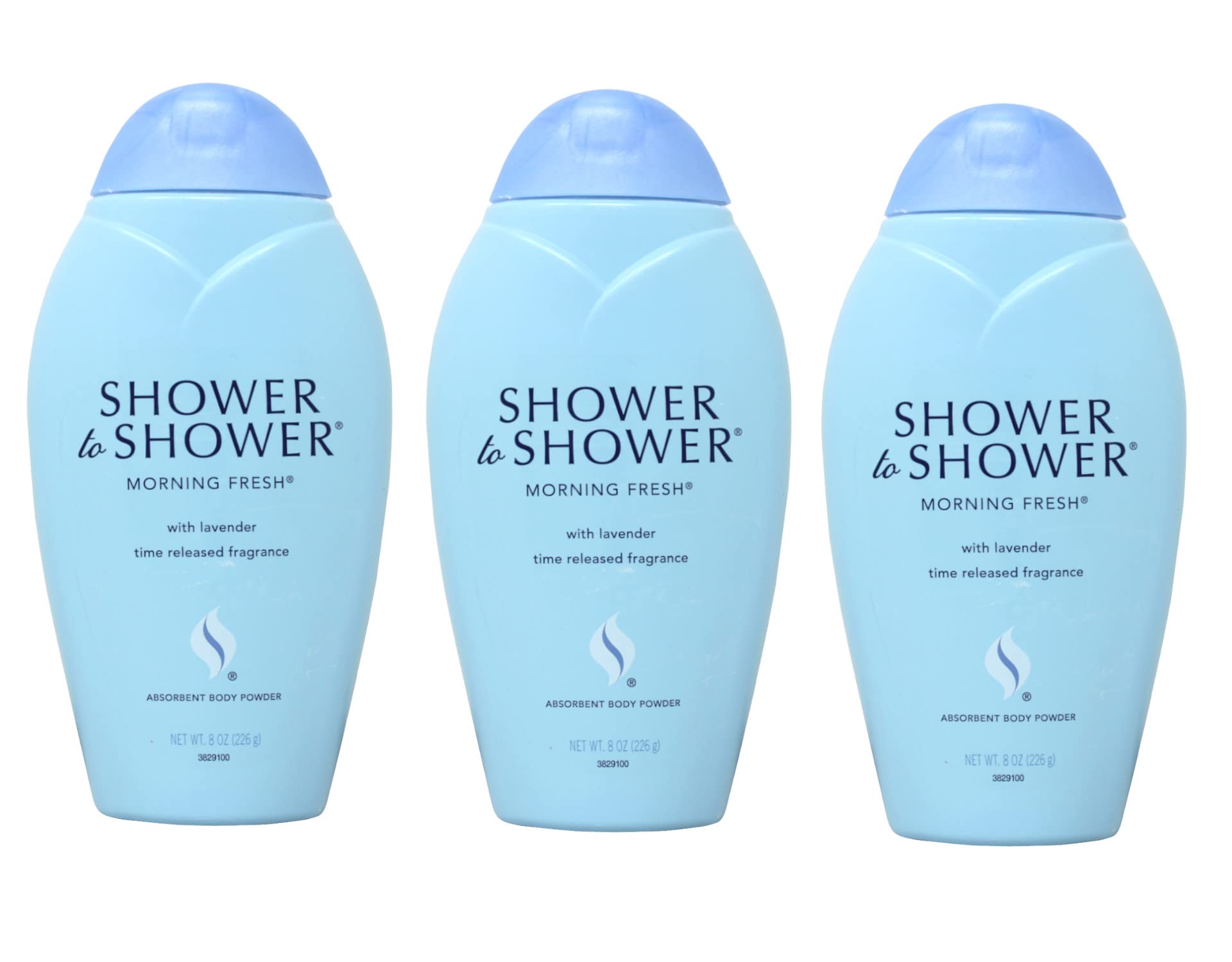 Shower To Shower Morning Fresh Body Powder, 8 Oz (3 Pack) – Absorbent with Time-Release Fragrance