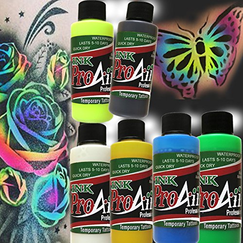 ShowOffs Body Art ProAiir Temporary Tattoo Ink – 2.1 oz Fluorescent Hot Pink