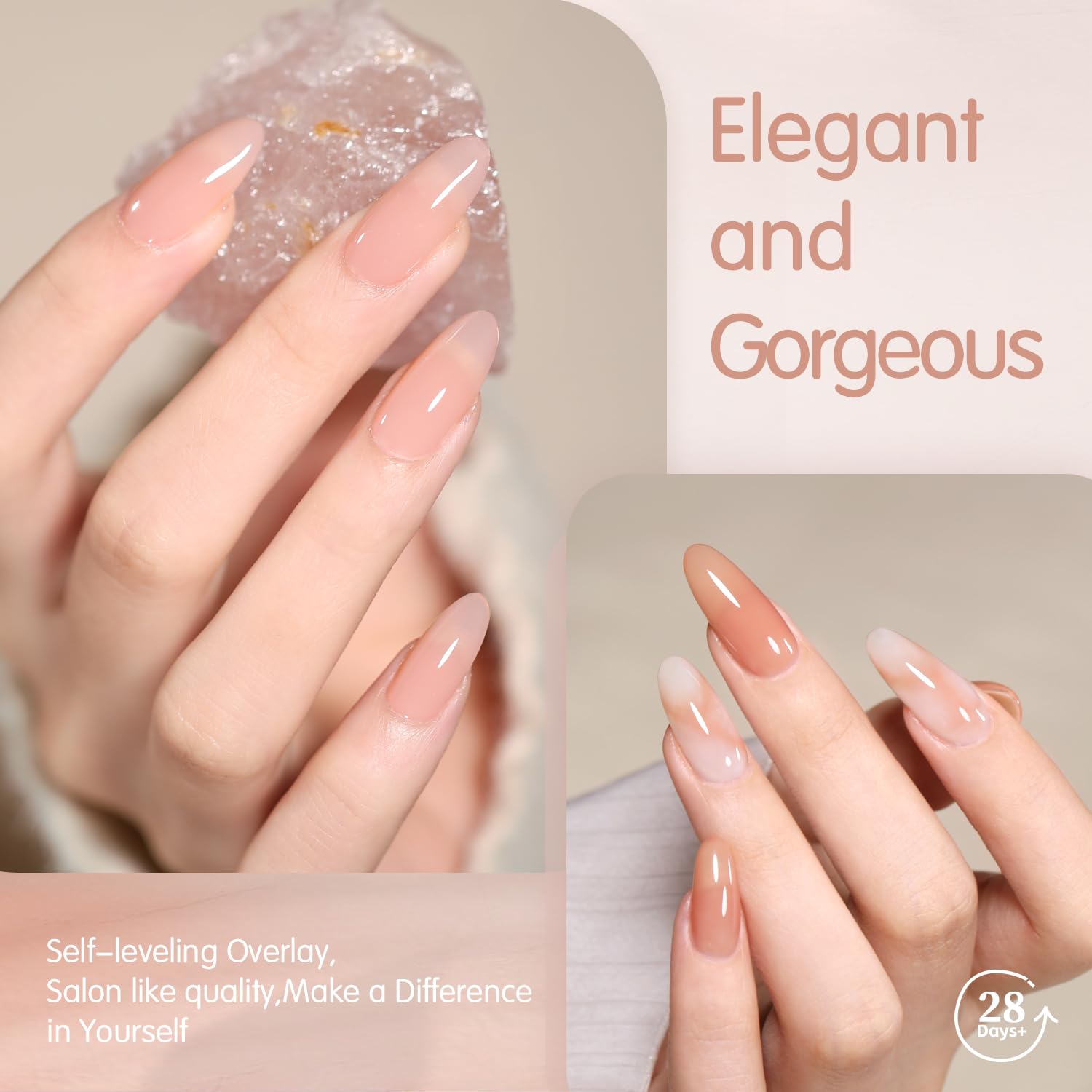 SHOYUM Jelly Nude Gel Polish Set — 6 Neutral Sheer Colors for DIY Manicure (2025)