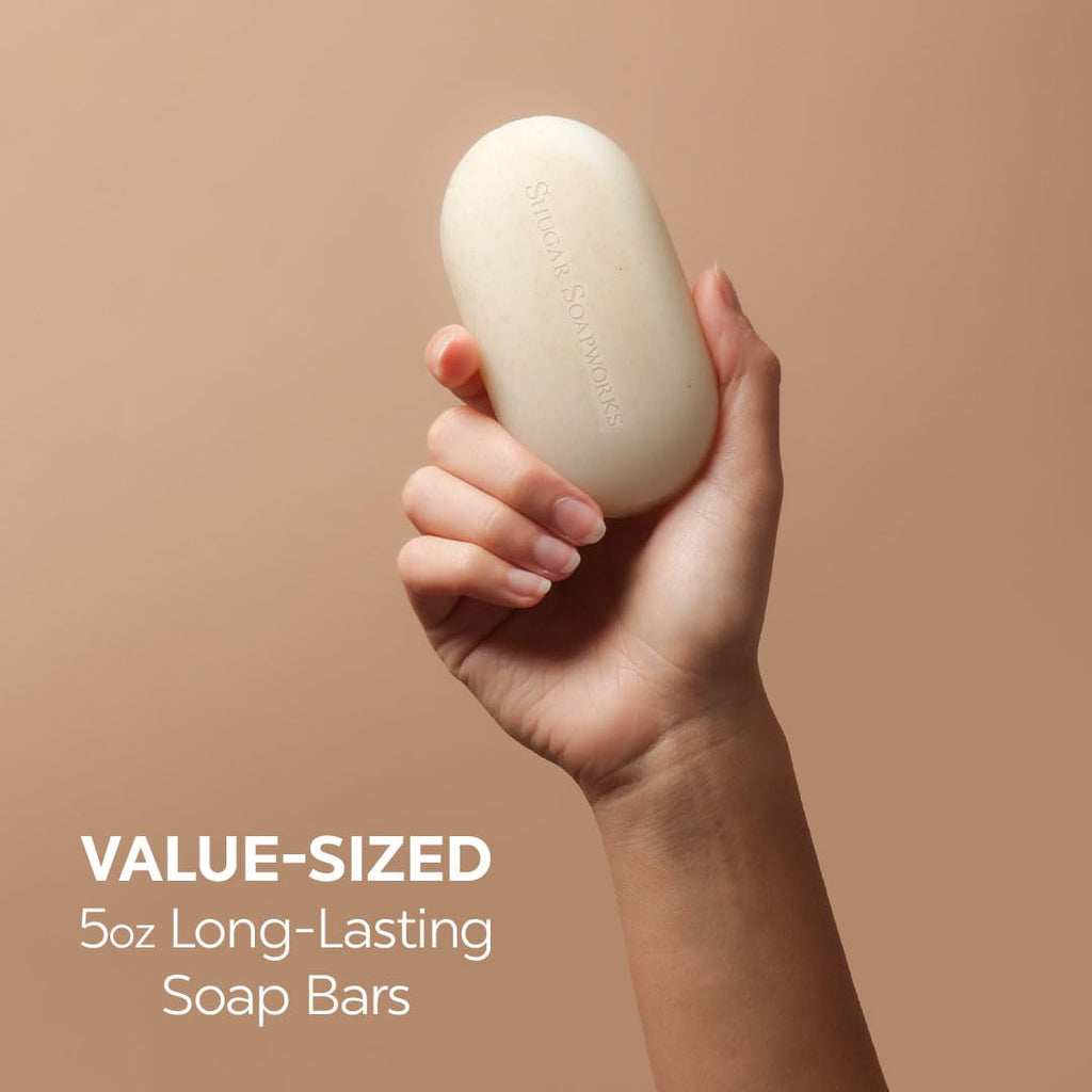 Shugar Soapworks Oatmeal & Coconut Beauty Bar 8-Pack | Plant-Based, Sulfate & Paraben Free