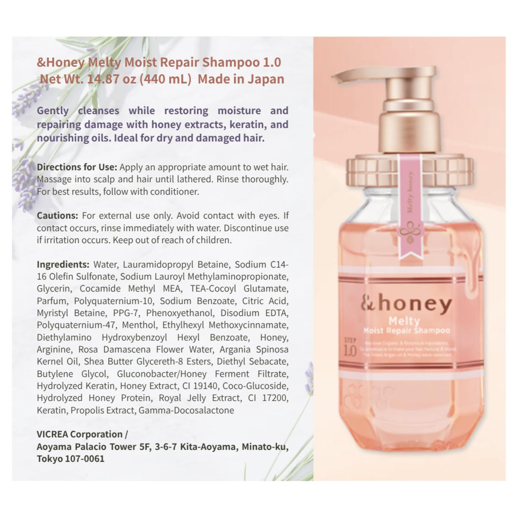 Sidefield &Honey Deep Moist Shampoo & Conditioner Set – Ultra-Hydrating Honey & Botanical Formula
