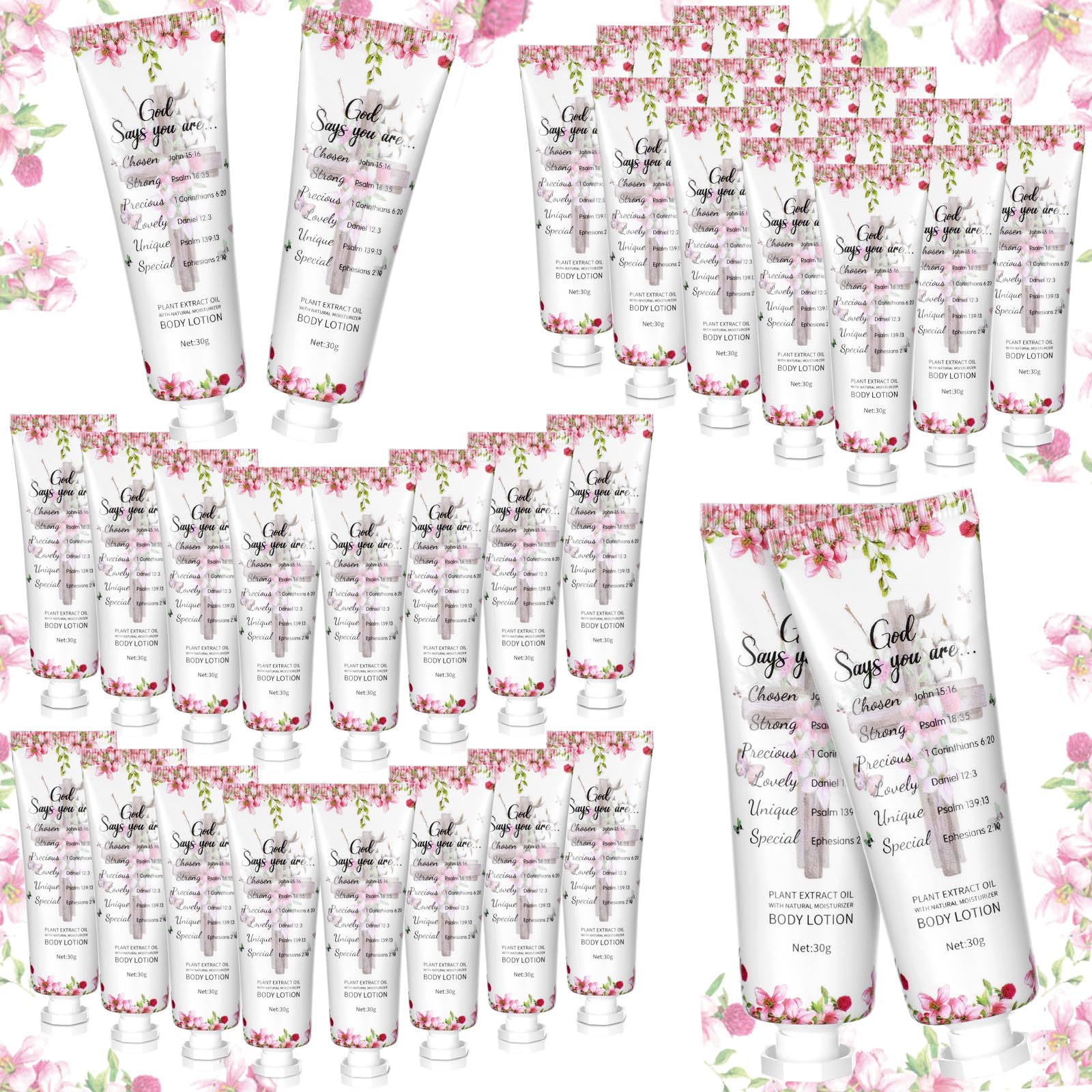 Siifert 24-Piece Christian Body Lotion Gift Set for Women | Bible Verse, Travel Size