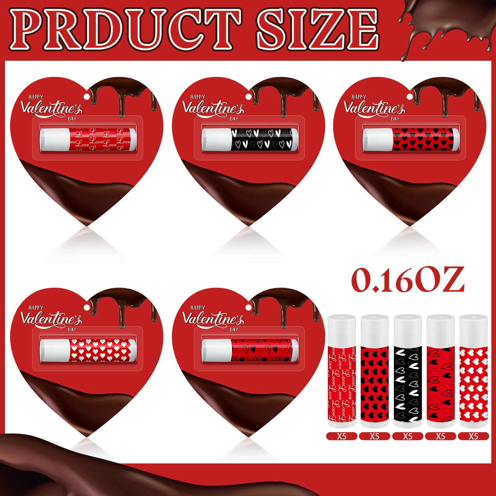 Siifert 25 Pcs Valentine Lip Balms – Heart-Shaped Gift Set for Galentine’s Day
